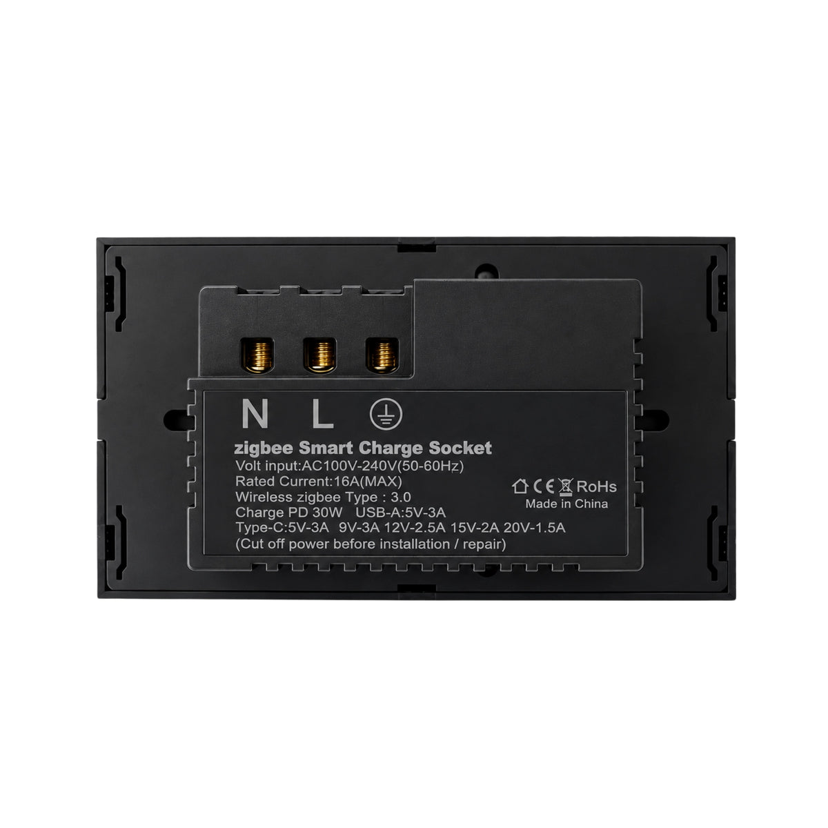 Tomacorriente Inteligente con USB-A y USB-C 30W Zigbee 3.0