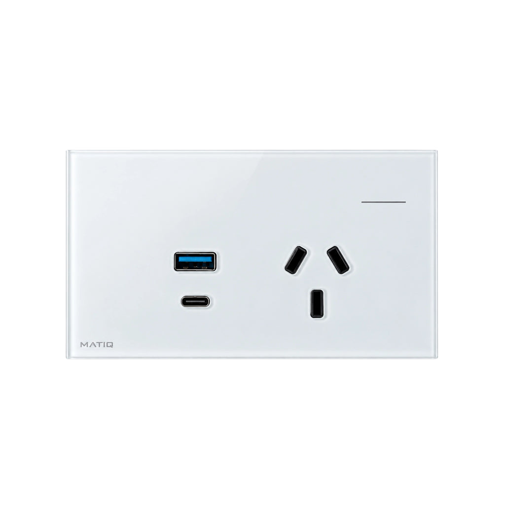 Tomacorriente Inteligente con USB-A y USB-C 30W Zigbee 3.0